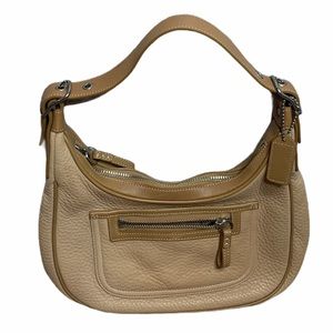 Vintage Coach Small Mini Bag (Beige and Brown)